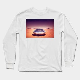 UFO lands in the desert Long Sleeve T-Shirt